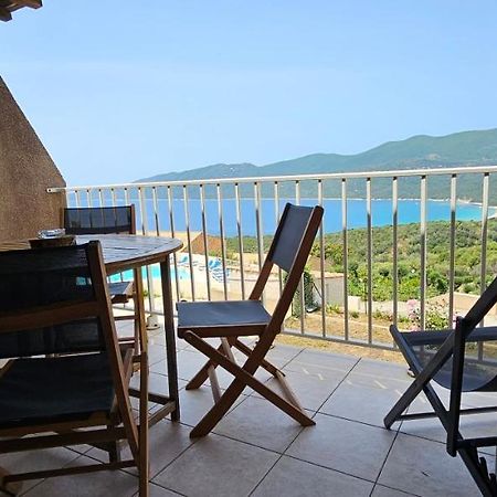 Chalereux T2 Vue Mer Et Piscine Alba Rossa Serra-di-Ferro  Exteriér fotografie