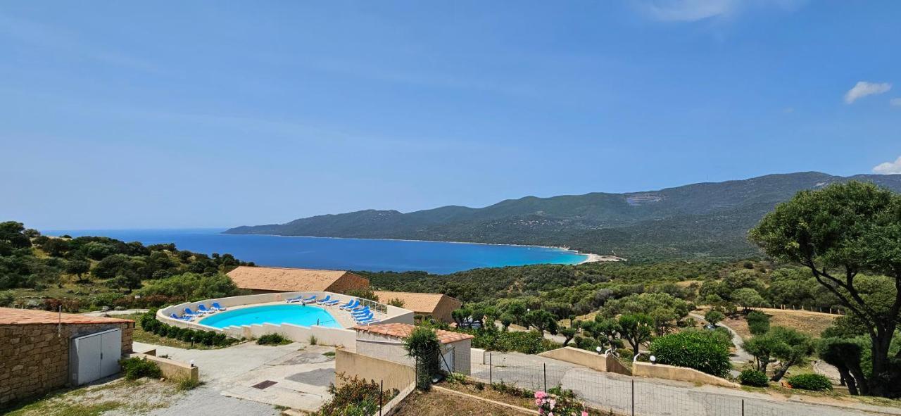 Chalereux T2 Vue Mer Et Piscine Alba Rossa Serra-di-Ferro  Exteriér fotografie