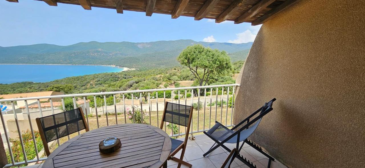 Chalereux T2 Vue Mer Et Piscine Alba Rossa Serra-di-Ferro  Exteriér fotografie